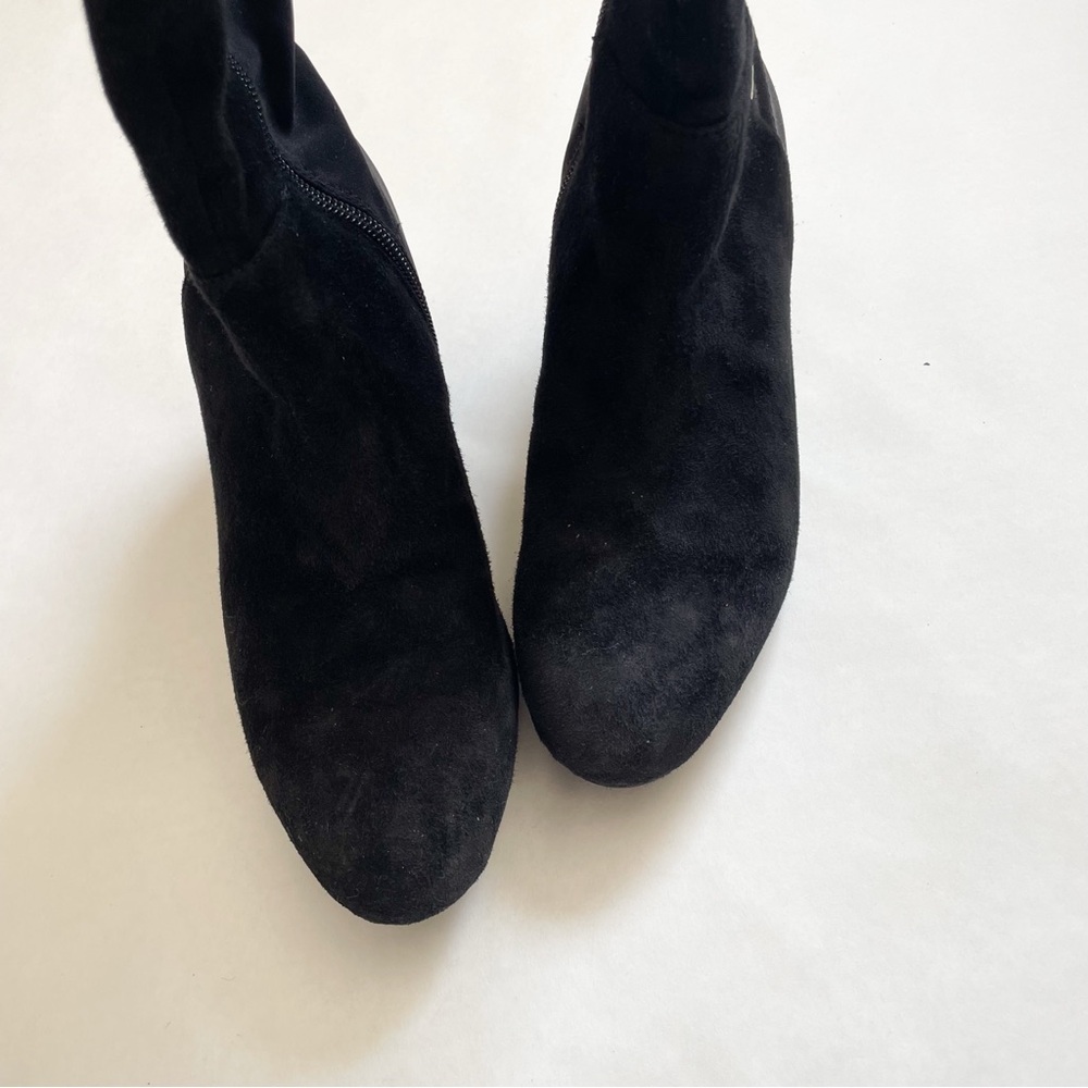 DKNY Black Cora Over the Knee Boots with Gold Accent - Picture 6 of 8